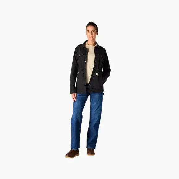 Carhartt Women's TENCEL Fiber Series Relaxed Fit Canvas Coat, Black - Picture 2 of 4
